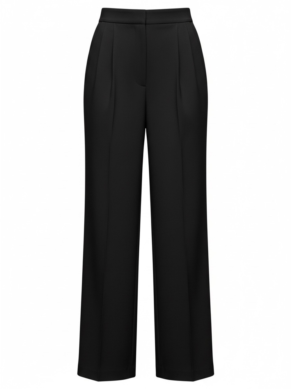 St. John Black Straight-Leg Tailored Trousers